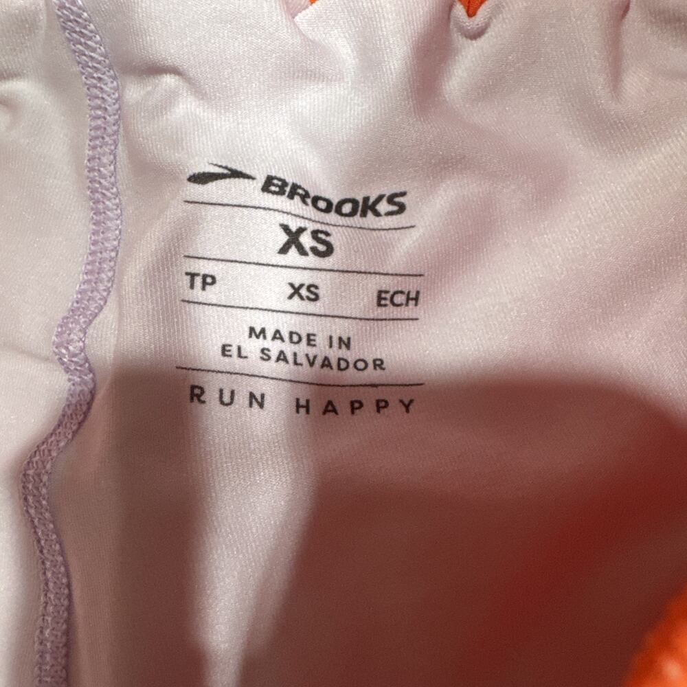 Brooks Women's Moment 5" Running Shorts 2 in 1 Athletic Orange Speckled Size XS - Picture 4 of 13